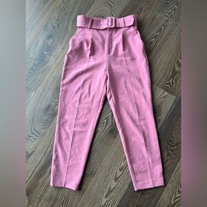 Zara Pink High-Waisted Trousers